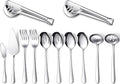 Patelai Serving Utensils Set Include Stainless Steel Large Spoons Slotted by Patelai