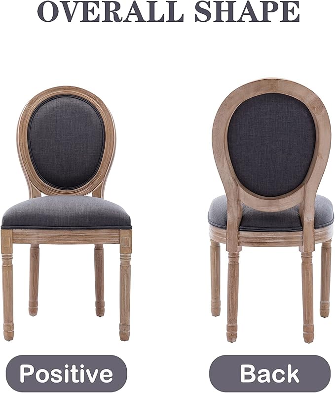 Nrizc French Dining Chairs Set of 2, Farmhouse Dining Chairs, Vintage Country...