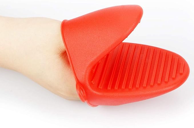 2 Pairs Mini Oven Gloves Silicone Heat Resistant Cooking Pinch Mitts Potholder - Image 6