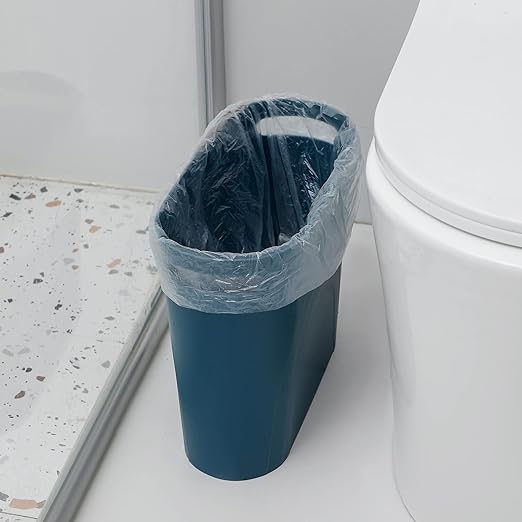rejomiik Small Trash Can, Slim Garbage Can Plastic Waste Basket - Image 2