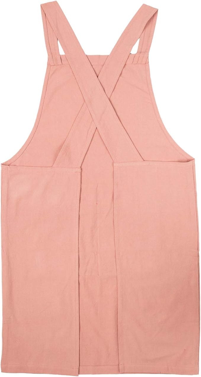 ELEZAY Aprons for Women with Pockets Plus Size Comfort Cross Back No Tie Cotton - Image 2