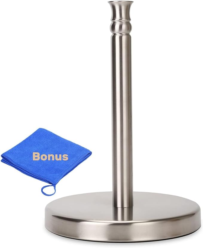 Paper Towel Holder Countertop, Standing Paper Towel Roll Holder by Sfemn