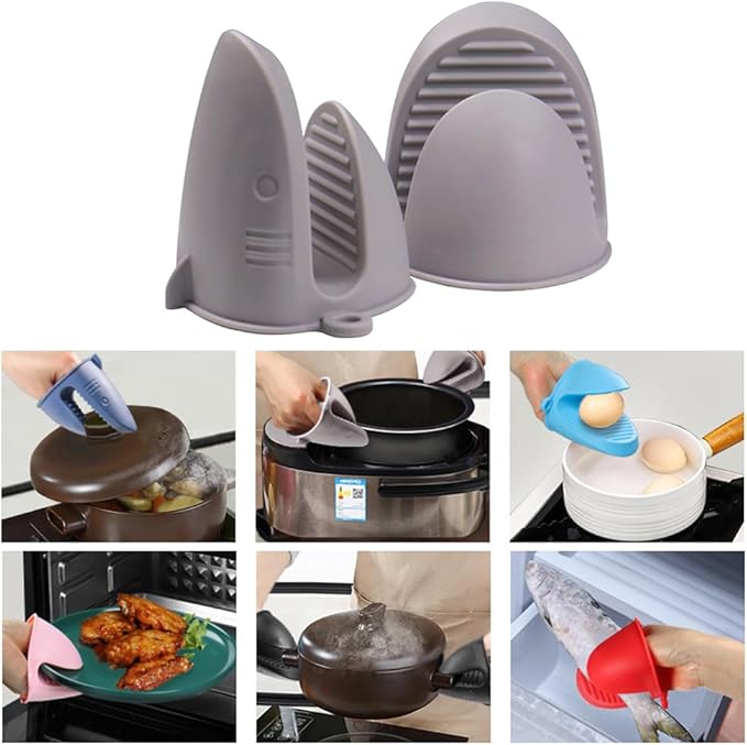 Oven Mitts，Mini Oven Gloves Silicone Heat Resistant Cooking Pinch Mitts - Image 3
