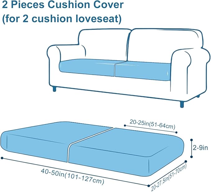 Smiry Printed Couch Cushion Covers, Stretch Soft Couch Covers - Image 5