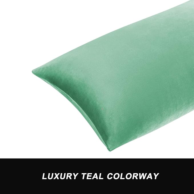 GIGIZAZA Mint Turquoise Velvet Decorative Throw Pillow Covers 12x20 - Image 5