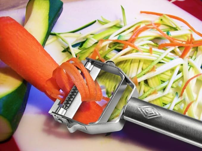 Basily Premium Julienne and Serrated Stainless Steel Peeler - Image 5
