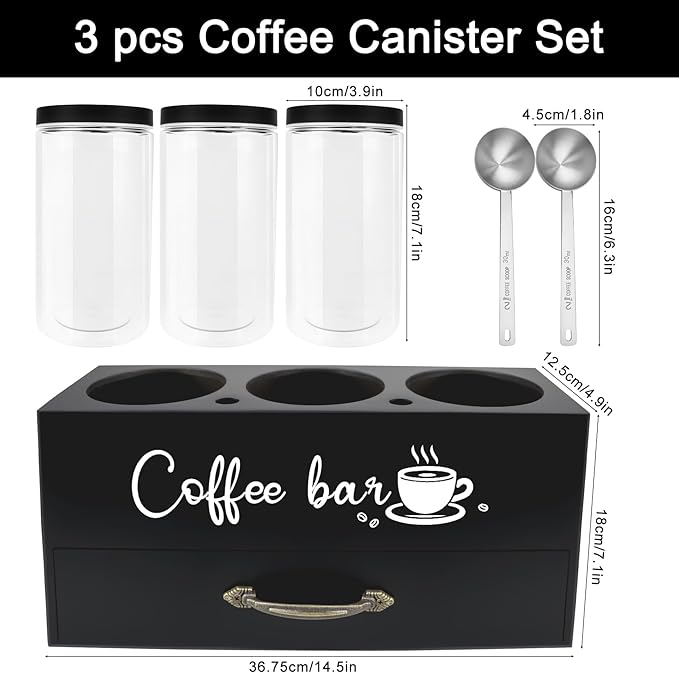 MACIFECI 54 oz Coffee Canister Set