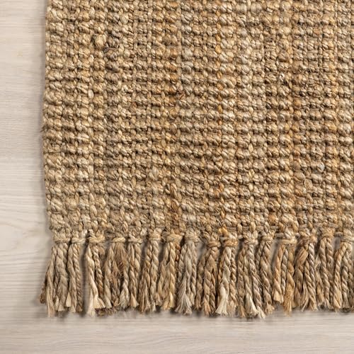 nuLOOM Daniela Natural Solid Flatweave Area Rug, 3' x 5'