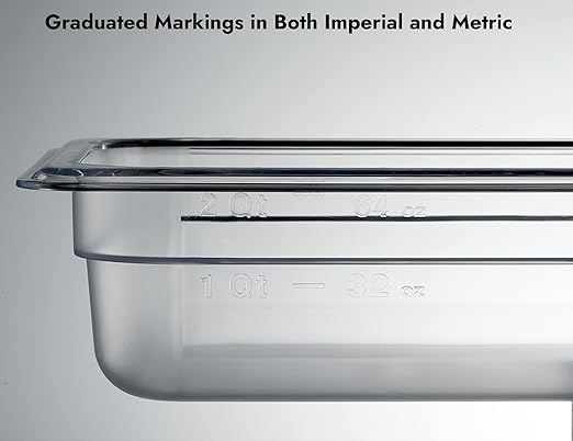 CURTA 6-Pack 1/3 Size 2.5" Deep NSF Polycarbonate Food Pans | Dishwasher & - Image 4