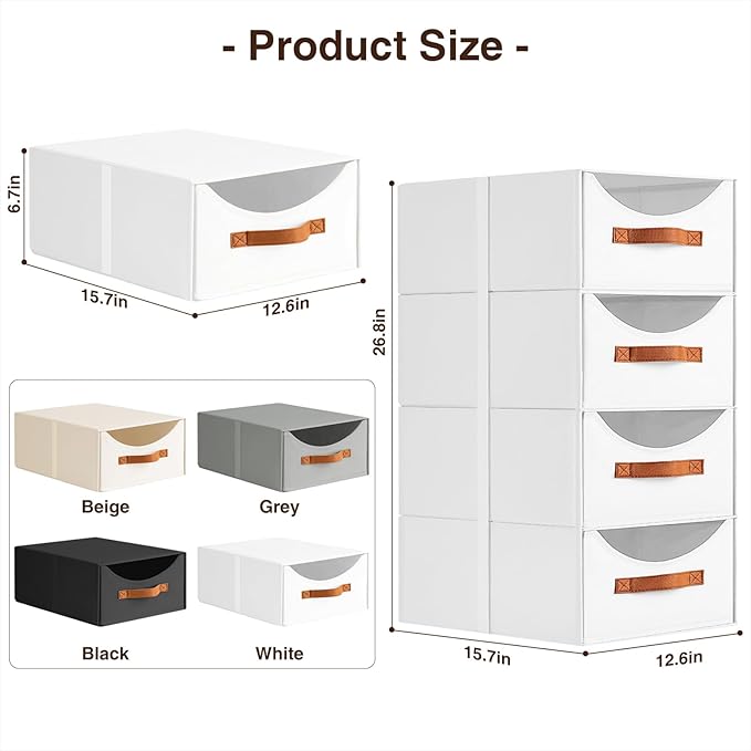 Homsorout Stackable Storage Drawers - Image 3