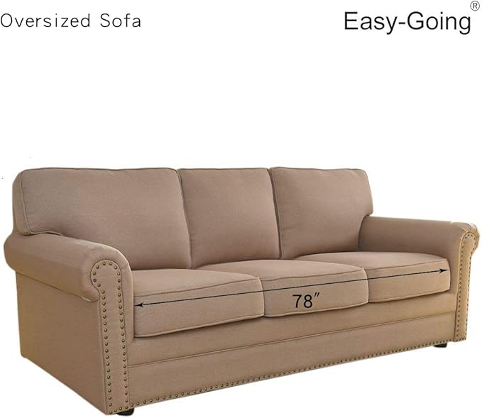 Easy-Going Stretch Oversized Sofa Slipcover 1-Piece Sofa Cover Furniture - Image 7