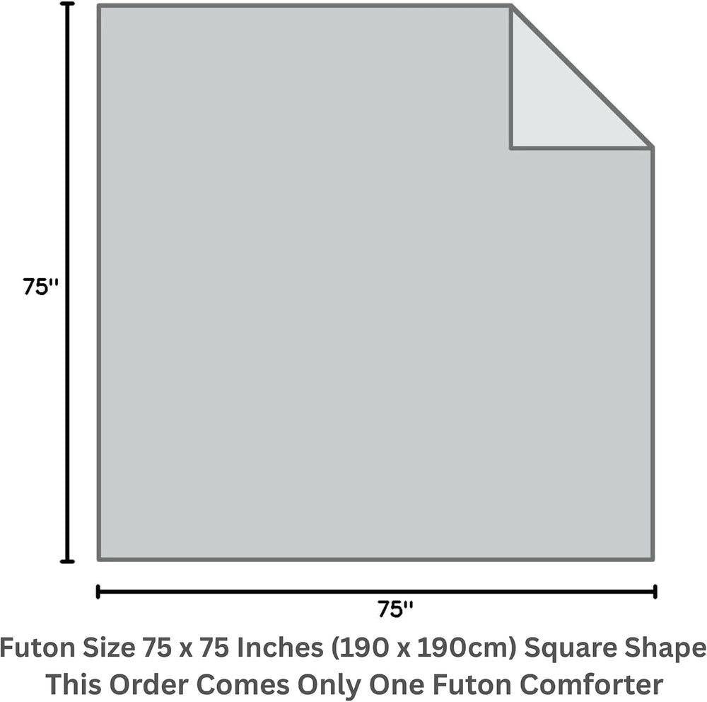 AZUMAYA Kotatsu Futon Comforter Square Shape W75 x D75 Inches, Polyester Fabr...