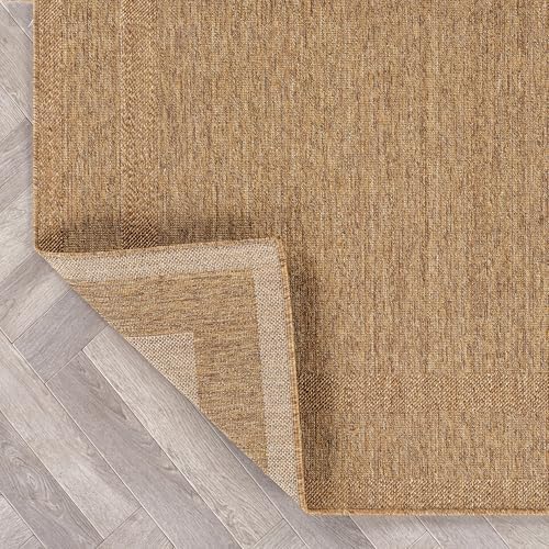 Rugshop Border Jute-Style Indoor Outdoor Area Rug Natural/Jute 5' x 7'