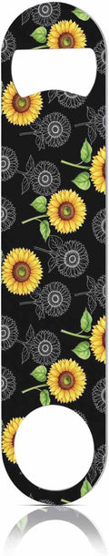 Sunflowers Stainless Steel Bottle Opener Vibrant Yellow Watercolor Flower by TASDANA