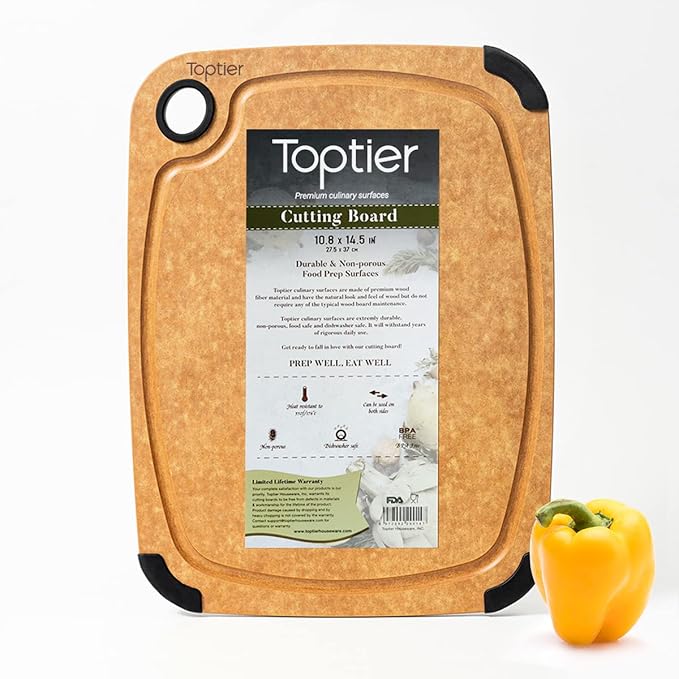 Wood Fiber Cutting Board, Toptier Dishwasher Safe Cutting Boards by toptier