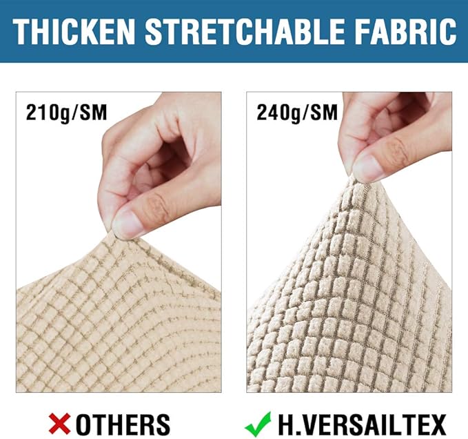 H.VERSAILTEX 3 Piece Stretch Sofa Covers - Image 5