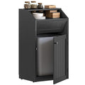 YATINEY Trash Cabinet, Freestanding Trash Can Cabinet, Wooden Recycling by Yatiney