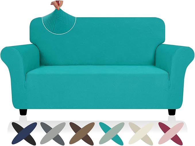 ZNSAYOTX Super Stretch Loveseat Covers, New Striped Love Seat Slipcover by ZNSAYOTX