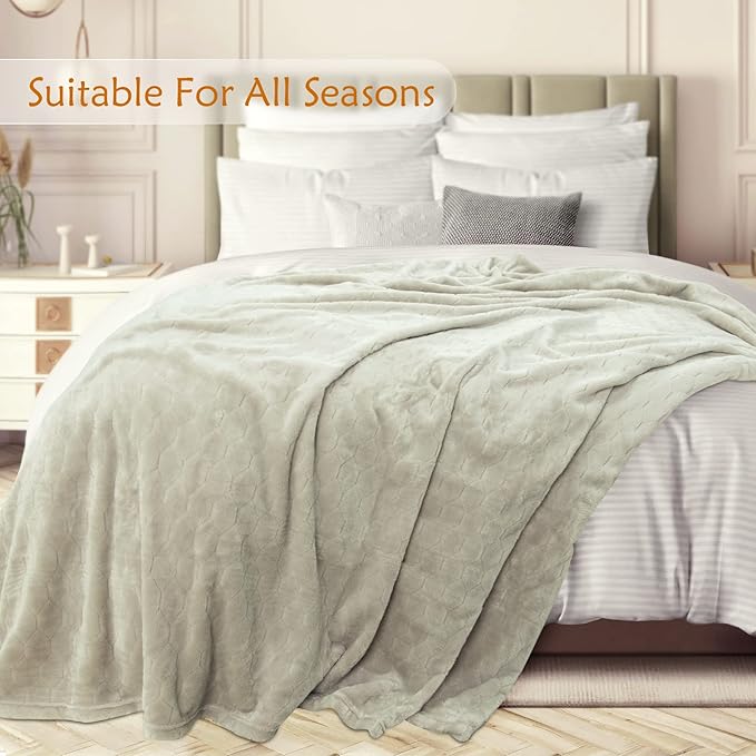 TOONOW Fleece Blanket Super Soft Cozy Throw Blanket 50" x 60", Lightweight - Image 3