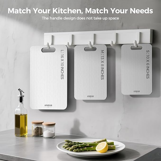Titanium Cutting Boards for Kitchen, 100% Pure Titanium Cutting Board Set of 3 - Image 6