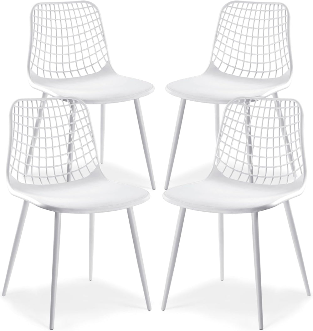 Poly & BARK Marais Modern Dining Chairs Set of 4 – Mid Century Modern Pla...