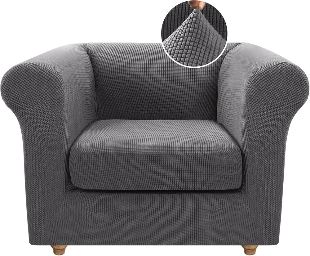 H.VERSAILTEX Chesterfield Armchair Slipcover 2 Piece Stretch Slip Covers for ...