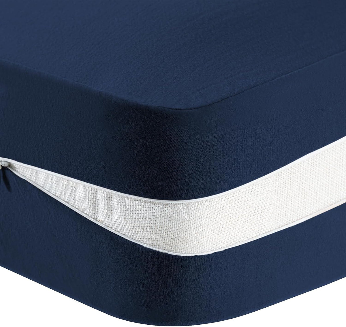 futon mattress cover for traditional japanese futon,twin, navy, main product view
