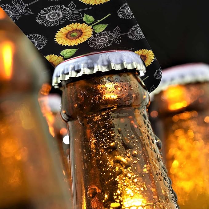 Sunflowers Stainless Steel Bottle Opener Vibrant Yellow Watercolor Flower - Image 4