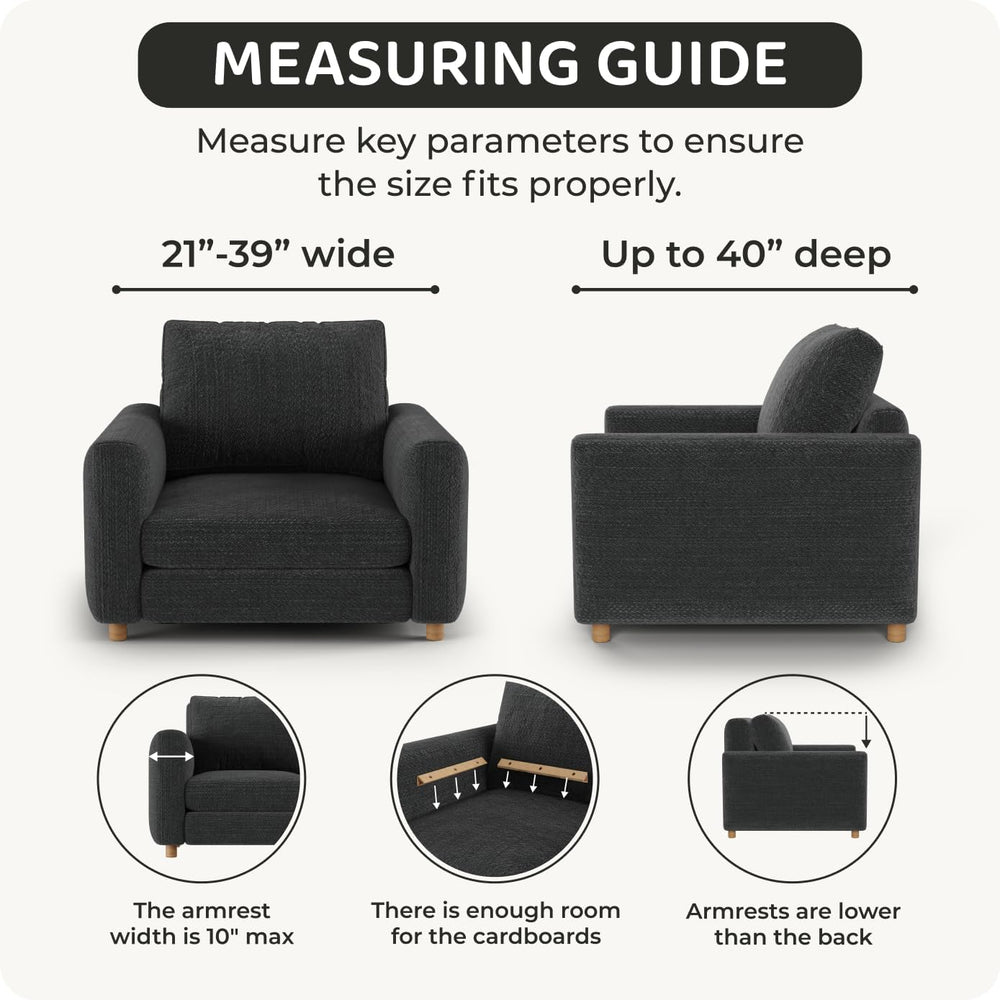 PAULATO Stretch Sofa Slipcovers – Soft Elastic Fabric Couch Cover for Armchai...