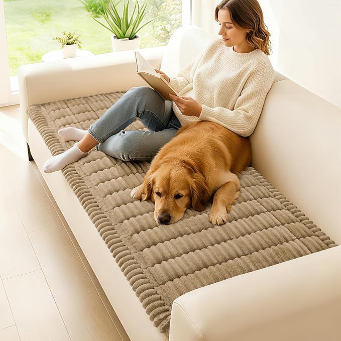 hyha Couch Covers for Dogs Washable, Non Slip Plush Dog Sofa Protectors - Image 2