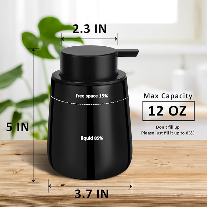 Soap Dispenser Ceramic with Easy-to-Press Pump Hand Lotion Liquid Dispenser - Image 3