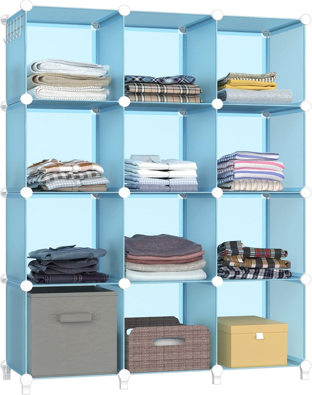 HOMIDEC Closet Organizer, 12-Cube Closet Organizers and Storage, Cube Storage