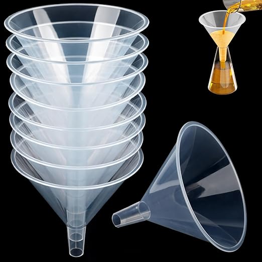 8 Pcs 6 Inch Wide Mouth Plastic Large Funnels, Easy and Smooth Content Transfer by Unknown