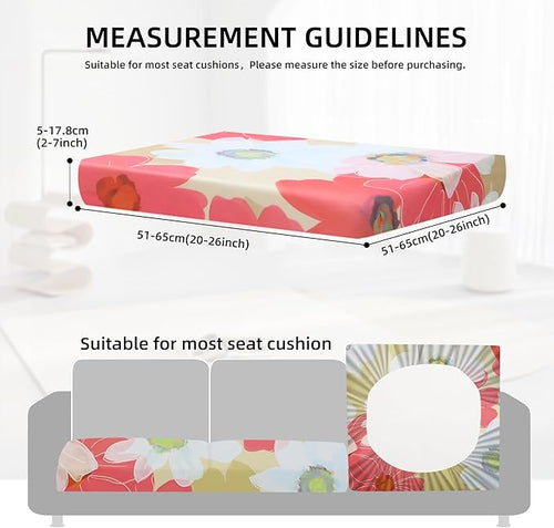 8Pcs Outdoor Cushion Covers, Patio Cushion Covers, Stretch Elastic Slipcovers - Image 2