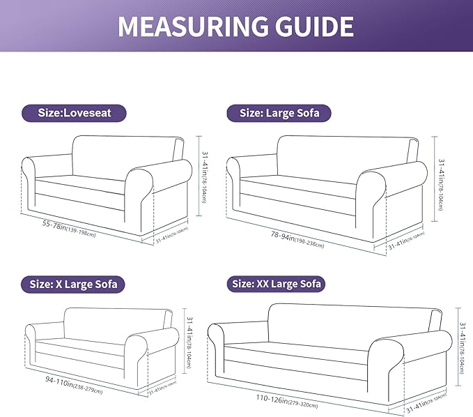 Joccun Christmas Stretch Couch Cover Slipcovers, 1-Piece Sofa Covers - Image 4