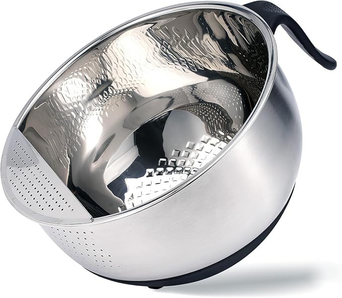 Rice Strainer Bowl Quinoa Washer whit Handle Stainless Steel Colander Versatile by DOPMEPLifeHouse