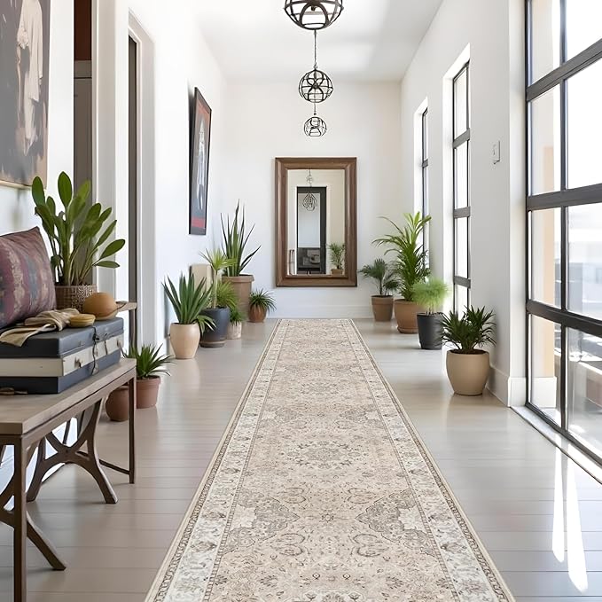 Washable Hallway 3x18 Runner Rug: Vintage Ultra Soft Non Slip Runner - Image 6