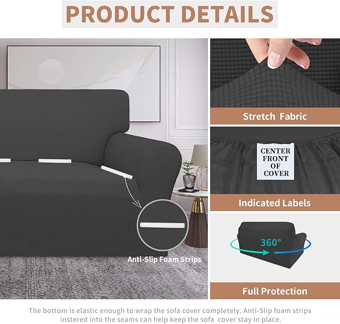 Easy-Going 100% Waterproof Loveseat Couch Cover, Dual Waterproof Sofa Cover - Image 4
