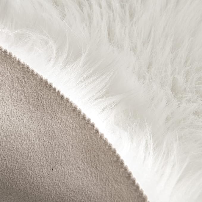 MIULEE Luxury Super Soft Fluffy Area Rug Faux Fur Plush Large Sheepskin Rug - Image 3