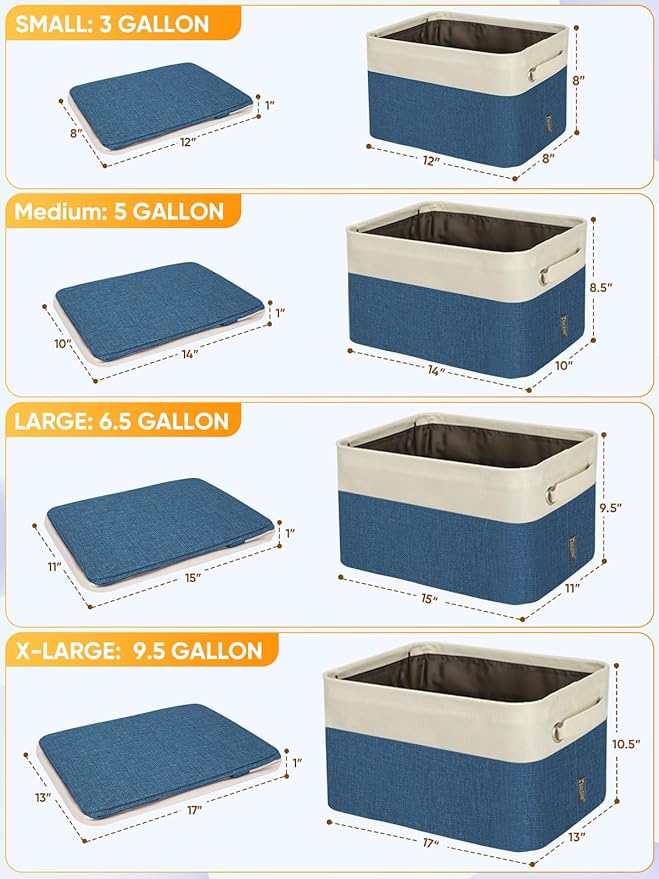 BALEINE 1 Pack Fabric Closet Storage Bins - Image 2
