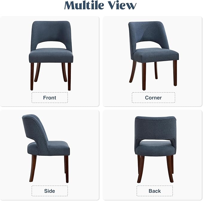 Dining Chairs Set of 2,Modern Dining Room Chairs with Thick Cushions,Upholste...
