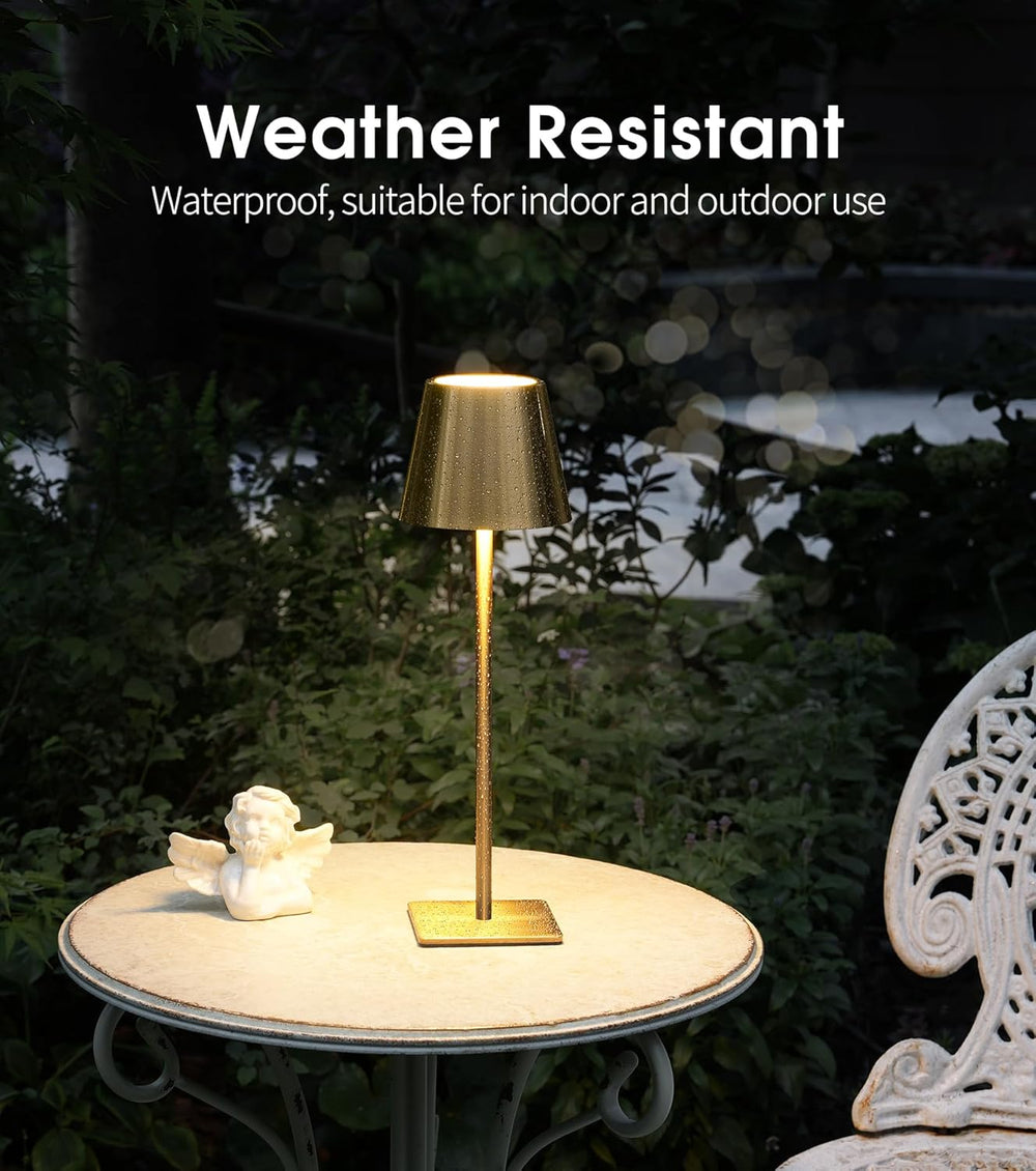 UME 3 Pack Cordless Table Lamp, Battery Operated Lamp - Portable Waterproof R...