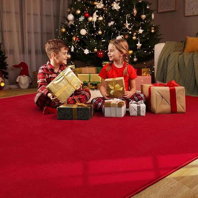Amearea Large Modern Area Rugs for Bedroom Living Room, 6x9 Feet Red Thickened - Image 8