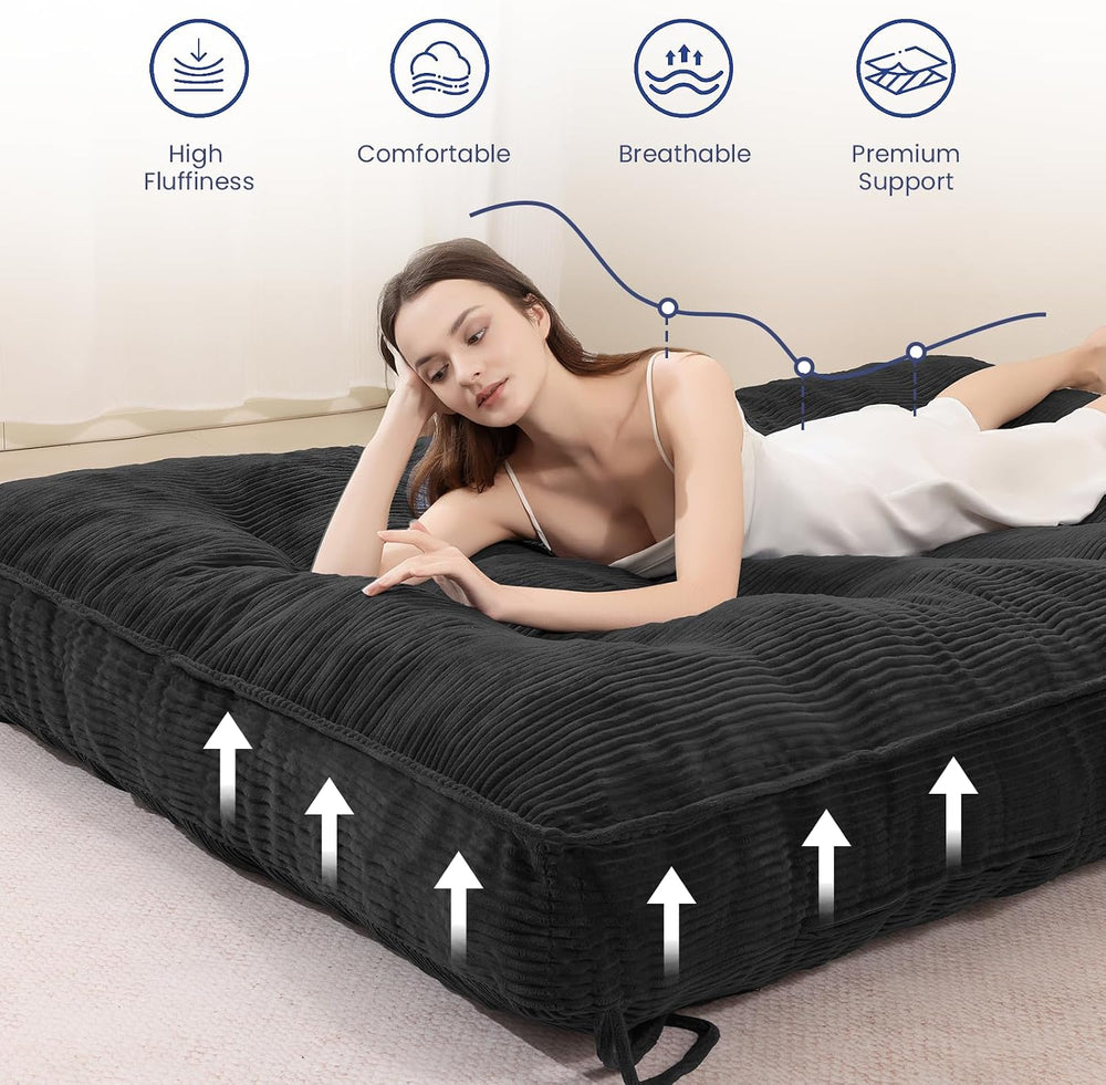 JUIKURY 8" Futon Mattress Queen Size, Thick Futons Sofa Couch Bed Sleepe...