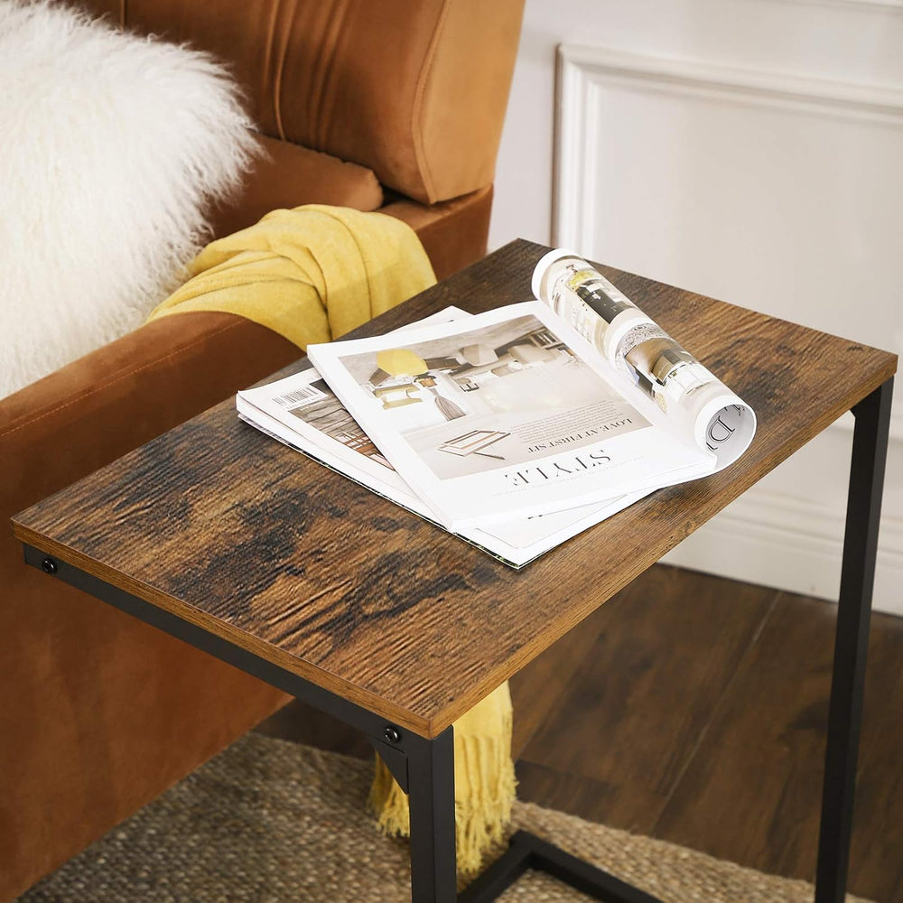 VASAGLE Set of 2 C Shape End Tables, Small Coffee Tables for Couch Or Sofa, I...