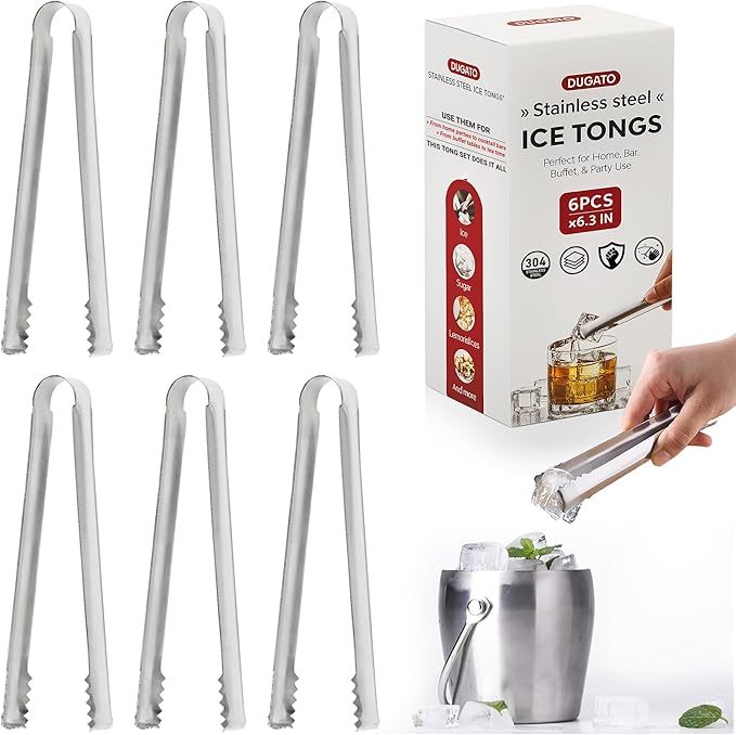 DUGATO Stainless Steel Cocktail Tongs by DUGATO