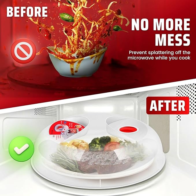 Flexzion 2 Pack 10 Inch Small Microwave Splatter Cover - Image 6