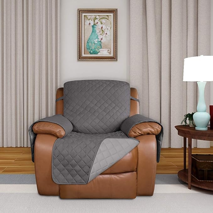 PureFit Reversible Quilted Sofa Cover, Water Resistant Slipcover Furniture - Image 2