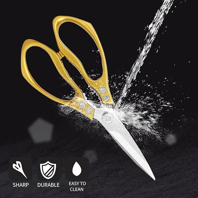 Heavy Duty Sharp Kitchen Scissors, Bread - Image 5