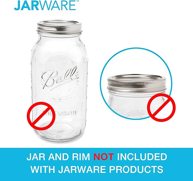Jarware Stainless Steel Oil Cruet Lid, Regular Mouth Mason Jar Pour Spout Lid - Image 7
